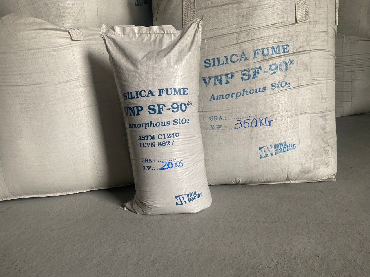 Silica fume sf 90 bao 20kg và 50kg