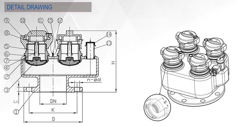 trụ tiếp nước PCCC 4 cửa