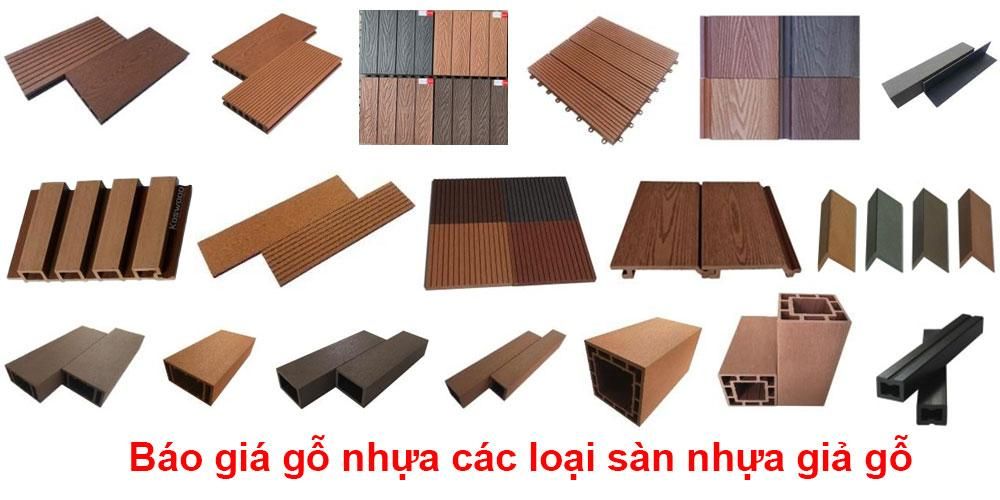 Báo giá gỗ nhựa ốp tường sàn nhựa giả gỗ ngoài trời