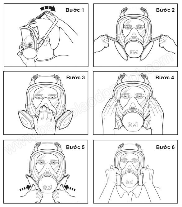 cách sử dụng mặt nạ phòng độc 3M 6800