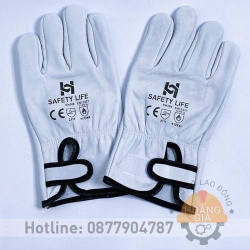 găng tay hàn TIG MIG safety life loại ngắn da dê găng tay hàn TIG MIG safety life loại ngắn