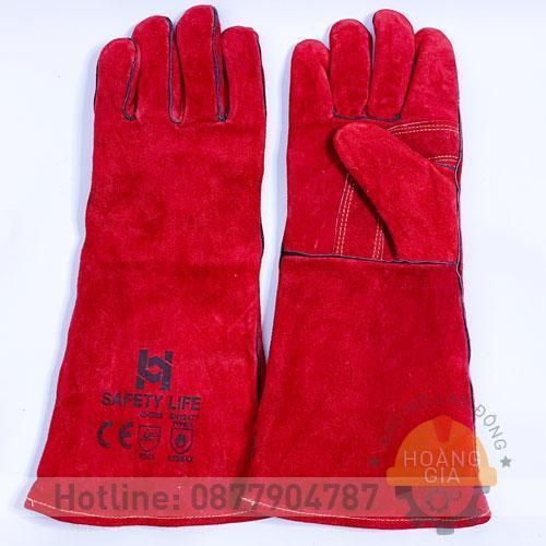 găng tay hàn TIG MIG safety life màu đỏ găng tay hàn TIG MIG safety life màu đỏ