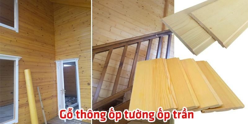 gỗ thông ốp tường ốp trần lamri