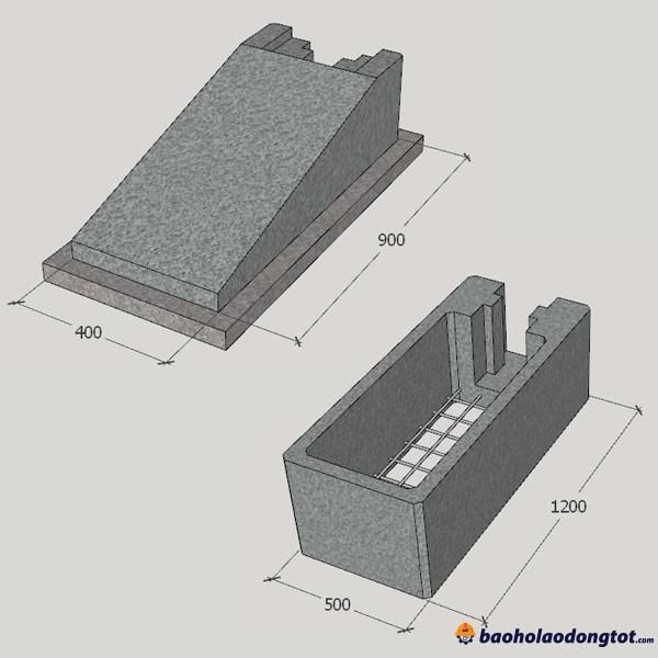 móng chậu, móng hộp bê tông đúc sẵn