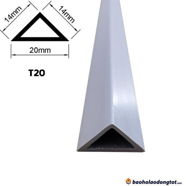 nẹp vát góc nẹp nhựa tam giác T20