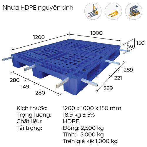 pallet nhụa lõi thép