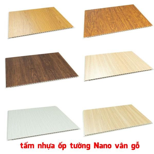 tấm nhựa ốp tường nano vân gỗ