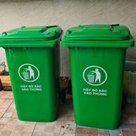 thùng rác 240l xanh
