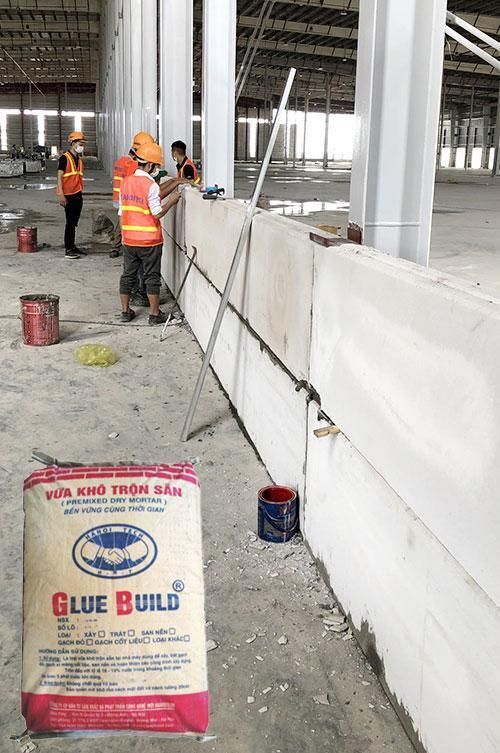 vữa khô trộn sẵn xây trát tấm bê tông nhẹ vữa khô trộn sẵn