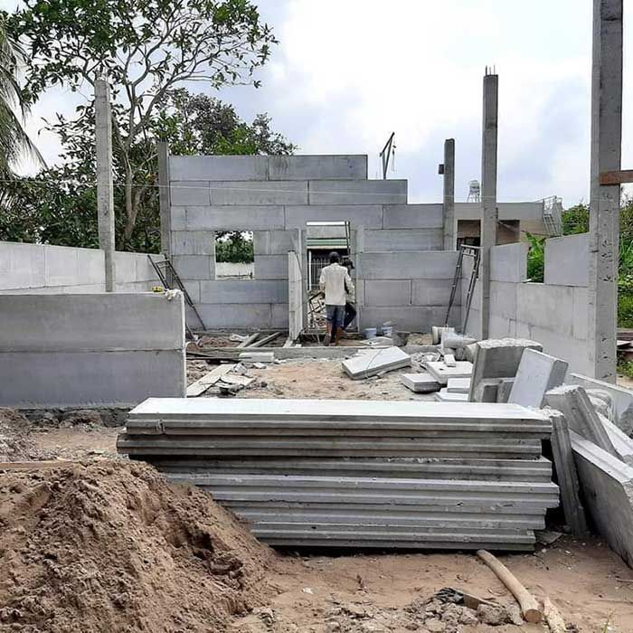 Xây nhà phố bằng tấm panel bê tông nhẹ đúc sẵn