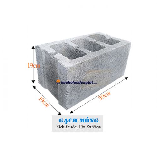Gạch block bê tông không nung gạch móng 19x19x39