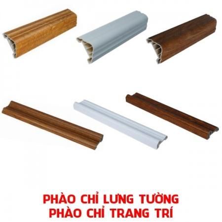 Phào chỉ lưng tường vân gỗ phào chỉ trang trí nhựa PVC