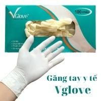 Găng tay y tế Vglove có bột và không bột size S M L XL