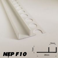 Nẹp tách khe vật liệu F10 (nẹp nhựa F10)