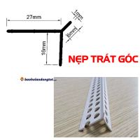 Nẹp trát góc tường vữa xây trát TG-10 27x16x6x1mm