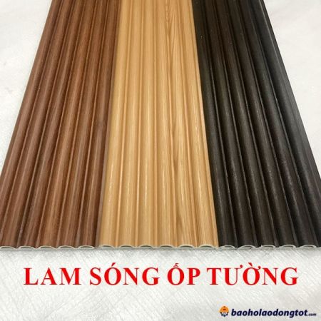 Tấm lam sóng nhựa giả gỗ ốp tường lam bán nguyệt sóng tròn