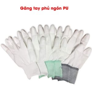 Găng tay phủ ngón PU và găng tay phủ PU đầu ngón màu trắng